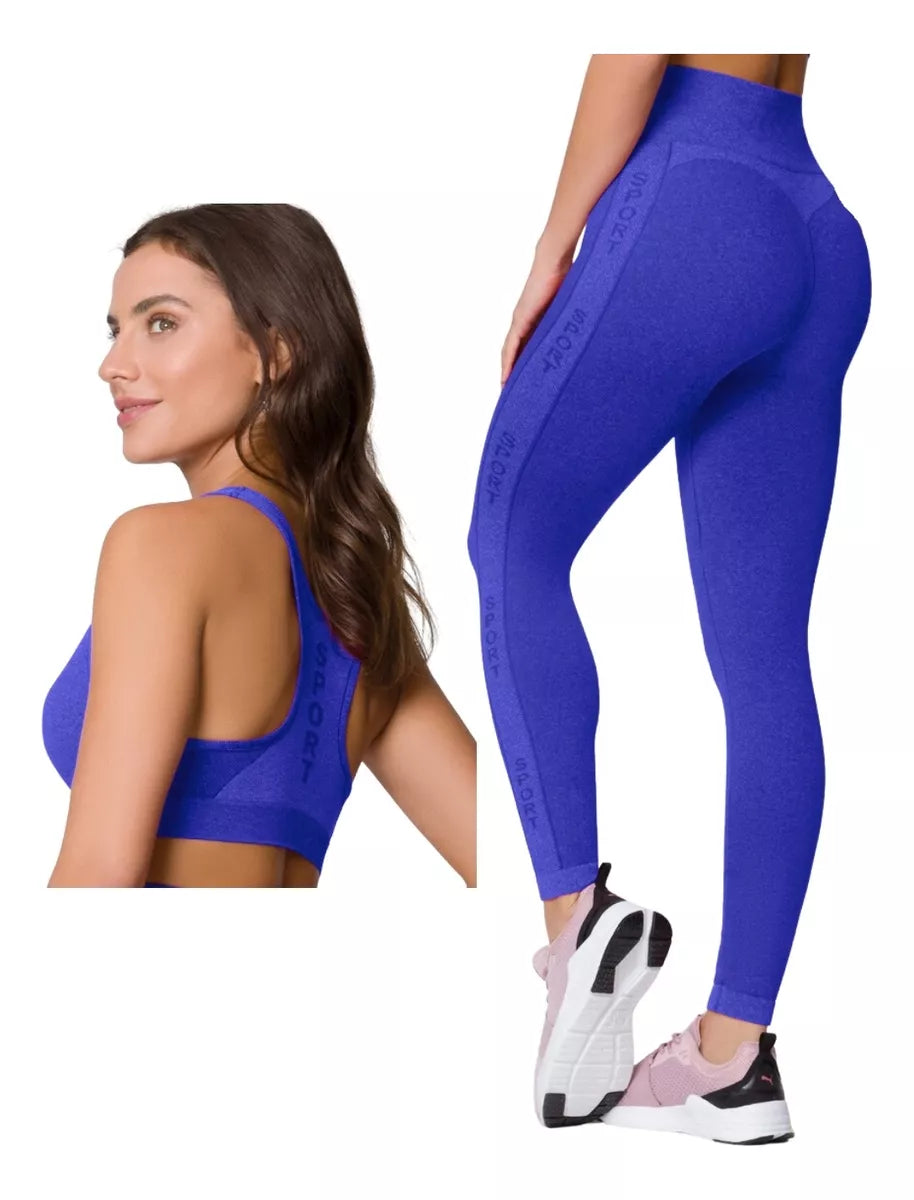 Kit Calça Legging Sem Costura + Top