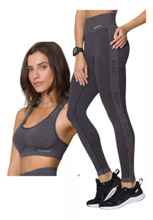 Kit Calça Legging Sem Costura + Top