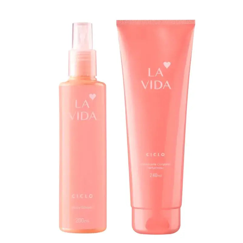 Kit Loção Hidratante Corporal + Body Splash La Vida Ciclo Cosméticos (2 produtos)